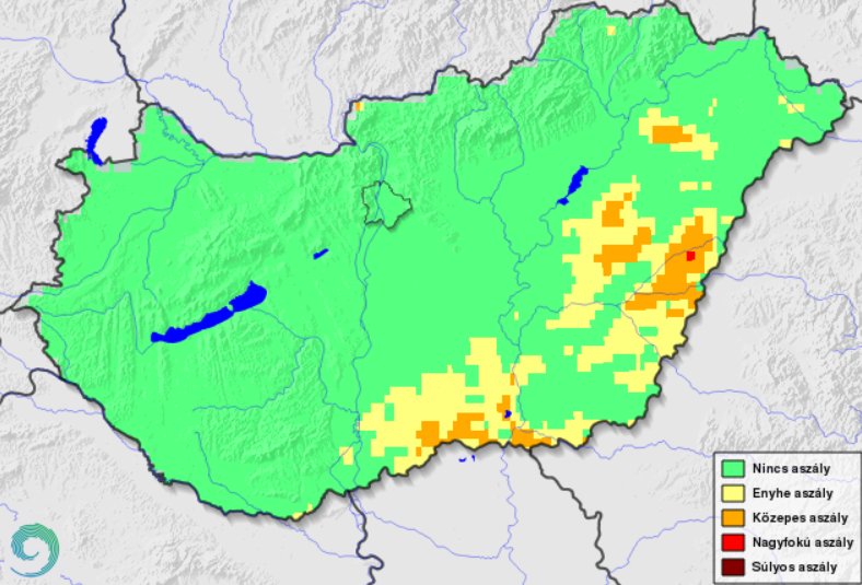 Aszályszint Magyarországon június elején