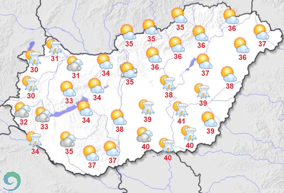 maximum hőmérséklet Magyarországon