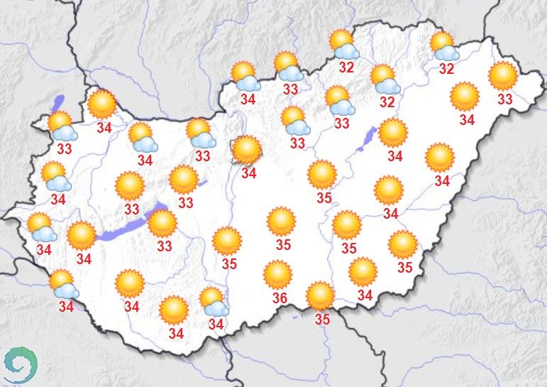 Maximum hőmérsékeltek szeptember 2-án Magyarországon