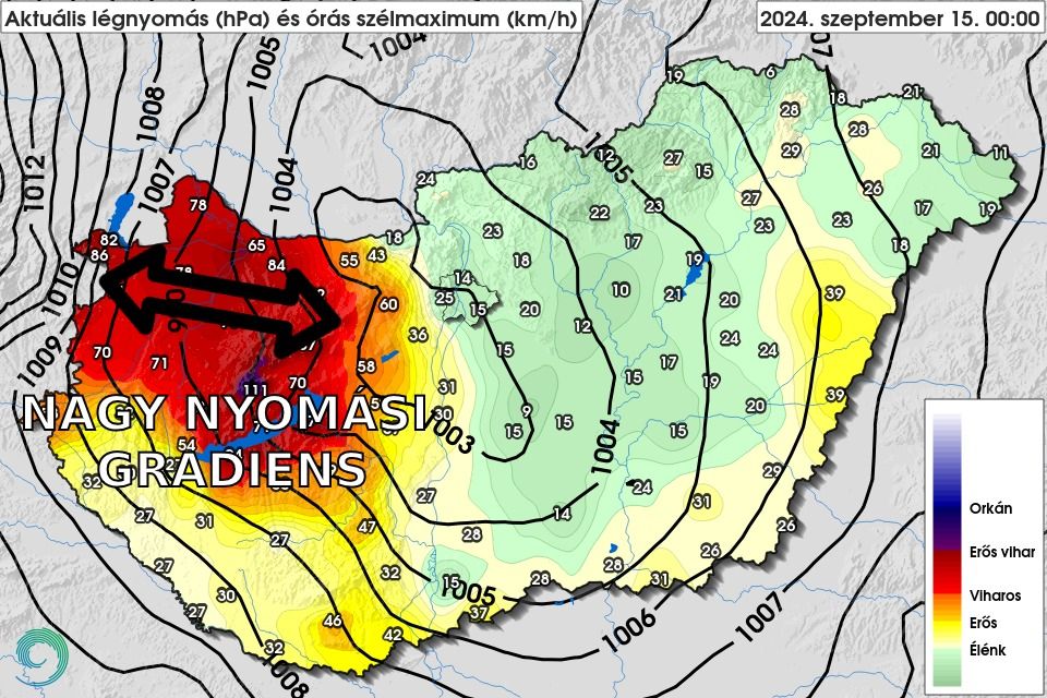 magyarországi  széltérkép