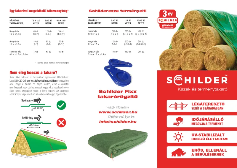 Kazaltakaró / Bálatakaró 9,8 m x 25 m - Ingyenes Szállítás, 3 Év Garancia 