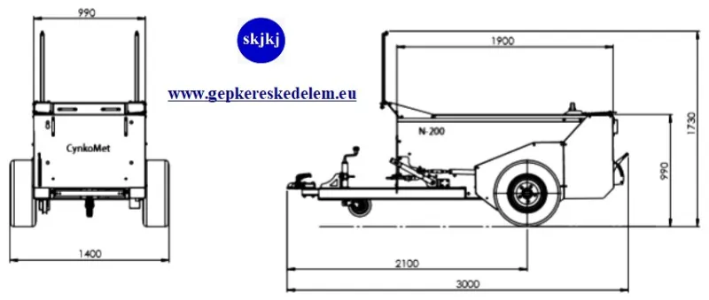 1 db Mini Trágyaszóró Cynkomet Dzik N 200