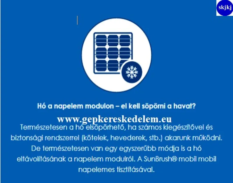 1 db PV Napelem tisztító rendszerek Sunbrush mobil compact