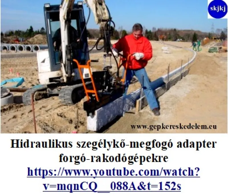 1 db Forgó-rakodógépekre szerelhető, hidraulikus hajtású adapterek